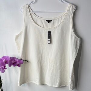 NIC+ZOE Cream Scoop Neck Tank Top